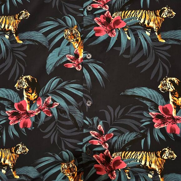 Johnny Bigg Shirt Size Button Short Sleeve Jungle Print, Size XL NWT - Picture 5 of 8